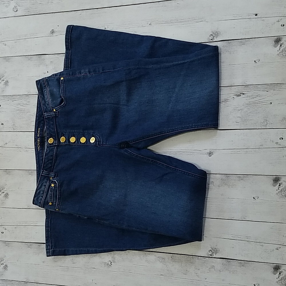 Michael Kors Selma Flare Size 10 Button down jeans